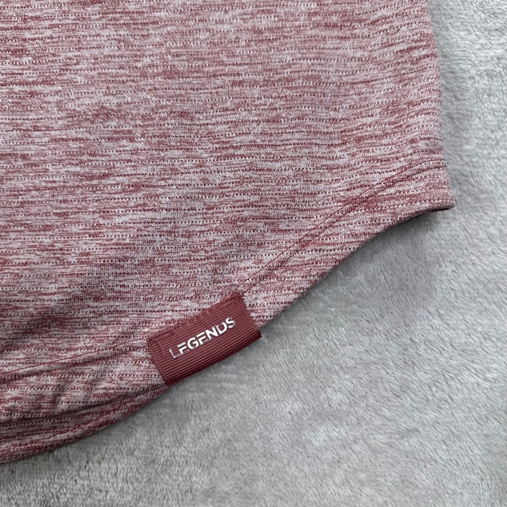 Legends Enzo T-Shirt Men XL Heather Red Space Dye Short Sleeve Athletic Gym Tee - Picture 5 of 8